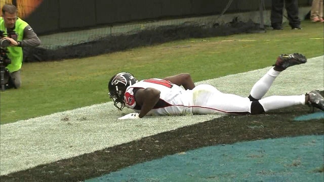 Panthers run for 201 yards in 20-17 win over Falcons