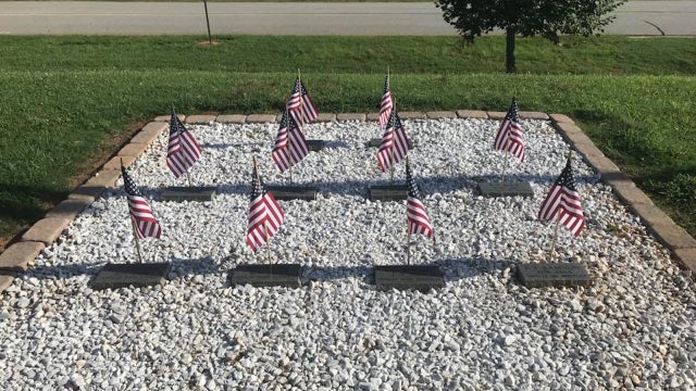 Stranger honors K-9 officers with flag tribute