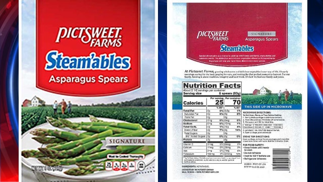 PictSweet recalls Steam'ables Asparagus due to potential Listeria contamination