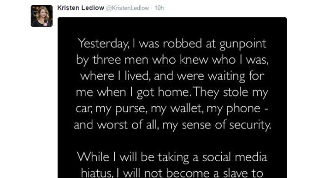 NBA TV's Kristen Ledlow robbed at gunpoint