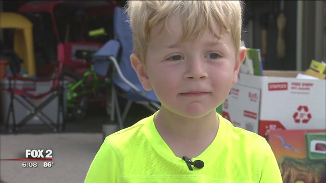Boy holds lemonade stand for kids battling cancer to honor friend