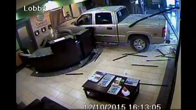 Driver Crashes Truck Into Hotel Lobby in Dispute Over Bill