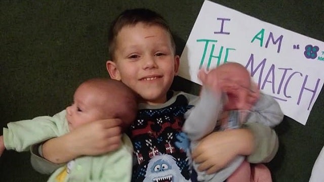 Big brother, 4, is superhero donor to younger siblings