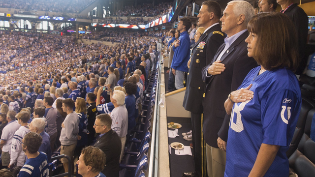 Vice President Pence leaves Colts, 49ers game over National Anthem protest