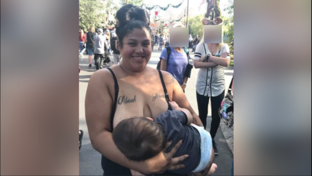 Photo of mom breastfeeding at Disneyland gets support, backlash