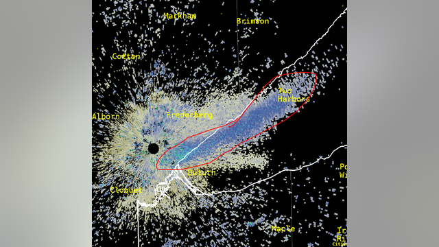 Flock of seagulls flying over Duluth shows up on NWS radar