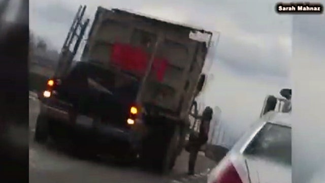 Naked man crashes into truck, runs in traffic, jumps on vehicles near Dulles airport (VIDEO)