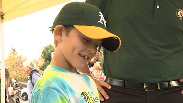 9-year-old loses A's memorabilia to wildfires, A's redevelop