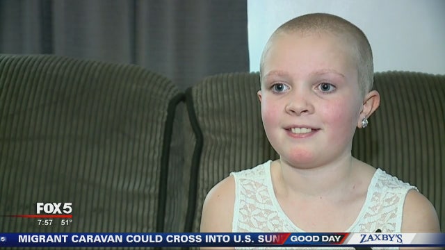 Nine-year-old girl donates hair to cancer patients