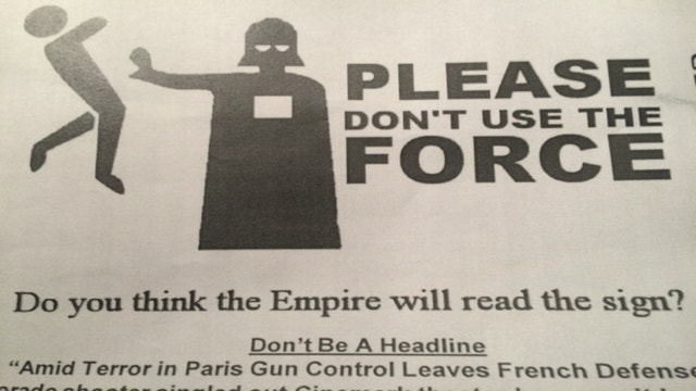 Gun rights advocates to pass out flyers at Star Wars movie debut as protest to gun-free zones