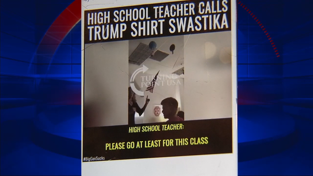 Teacher at center of Trump shirt controversy on paid leave