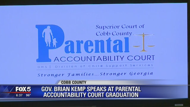 Gov. Brian Kemp speaks at parental accountability court graduation