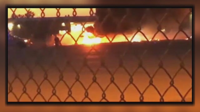 Pilot killed in fiery plane crash at Fullerton airport