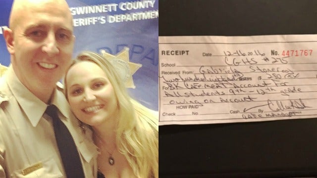 Officer and family pay off students delinquent lunch accounts
