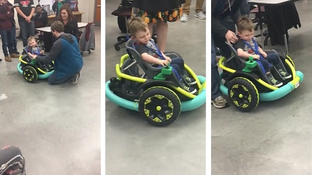 Minnesota high school robotics team giving toddler mobility