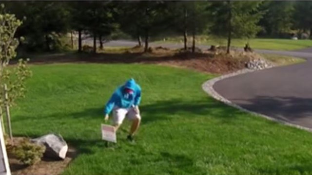 VIDEO: Man zapped as he tries to steal booby-trapped Trump sign
