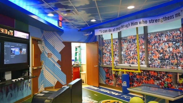 Tim Tebow opens 10th playroom for children at AdventHealth Daytona Beach