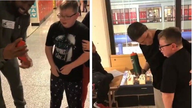 Torrey Smith arranges FaceTime with Carson Wentz's biggest fan