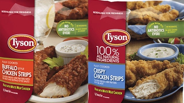 Tyson recalls chicken strips over metal fears