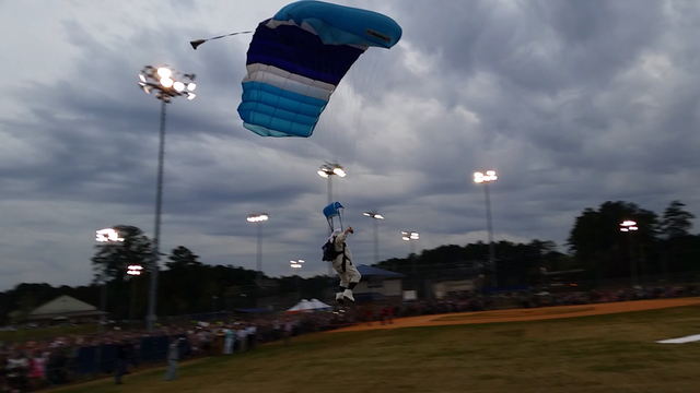 Extreme Easter Bunny skydives into Acworth