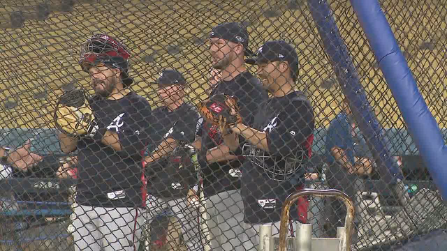 Braves workout ahead of NLDS Game One against the Dodgers