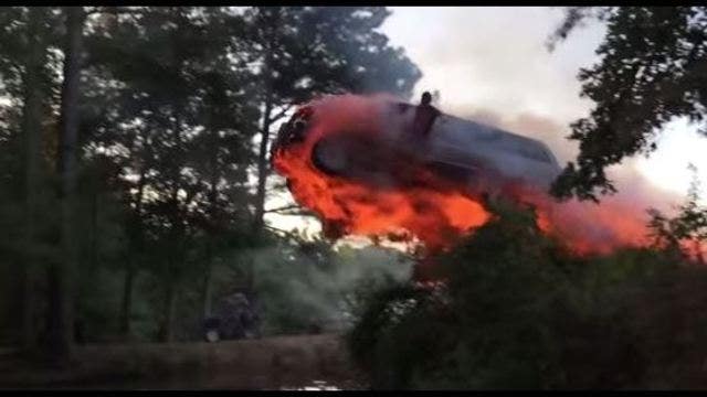 Alabama Man Launches Flaming SUV into Lake