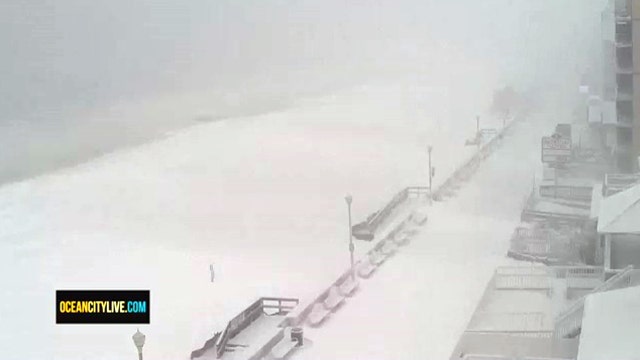 Snow overtakes Ocean City, Maryland in time-lapse video as bomb cyclone strikes East Coast