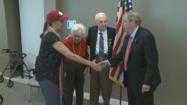 World War II Veteran presented with Prisoner of War Medal