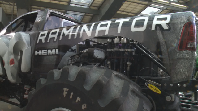 Big monster truck visits little patients at CHOA