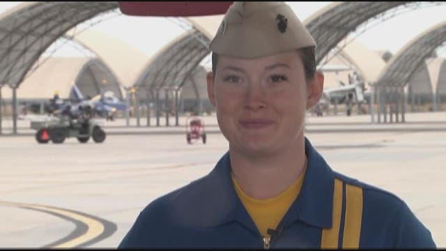 First female Blue Angel preparing for last flight with the team