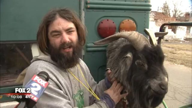Man and his goat kicked off Detroit bus forced to walk home