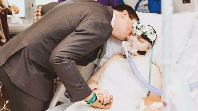 Bride with terminal cancer gets married from hospital bed just days before dying