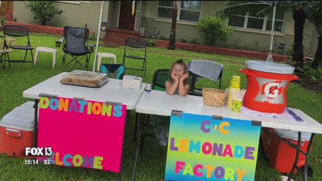 Young leukemia survivor raises over $10K selling lemonade