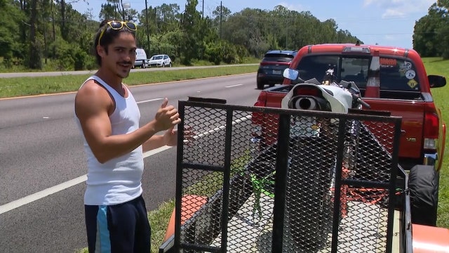Man reunited with stolen motorcycle after recognizing it on the news during police pursuit