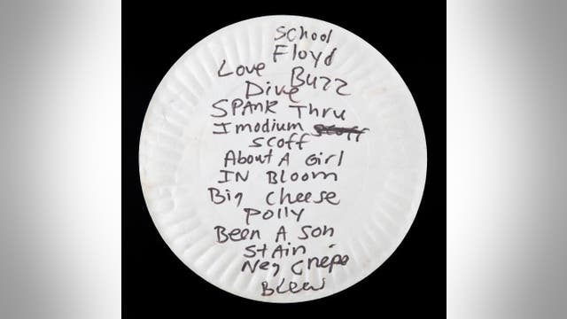 A paper plate that Kurt Cobain ate pizza off of just sold for $22,000