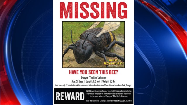 What a buzz killer! Thieves heist giant bee from billboard