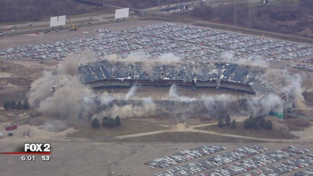 Second implosion of Pontiac Silverdome a success