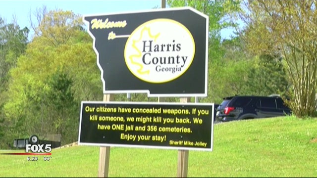 Georgia sheriff's new 'welcome sign' turning heads, going viral