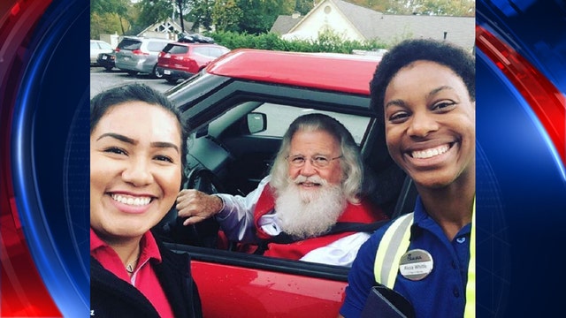 Santa sneaks through Chick-fil-A drive-thru in Georgia