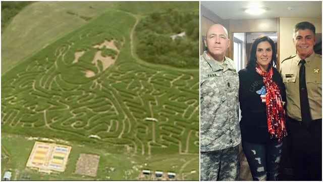Wife of 'American Sniper' Visits Ga. Corn Maze