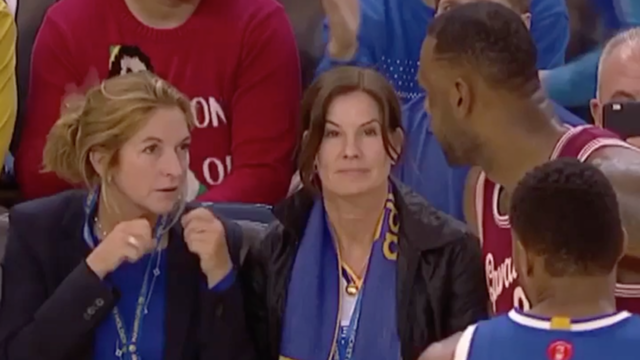 WATCH: LeBron catches woman calling him a crybaby, and she changes her tune