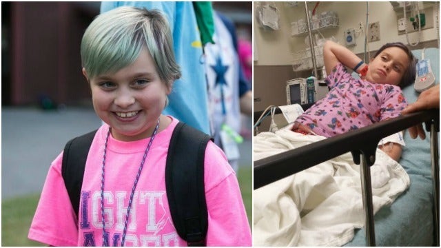 Eatonton girl who battled brain cancer back in the hospital