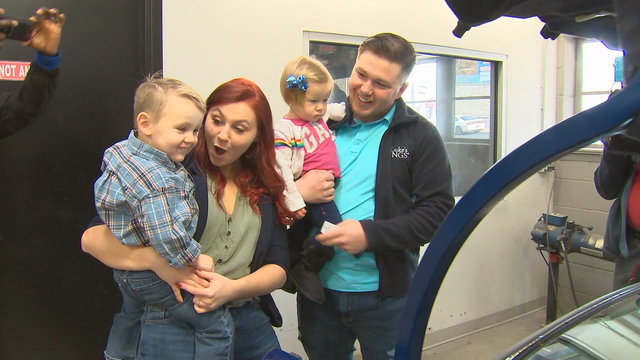 Navy veteran surprised with car for Christmas