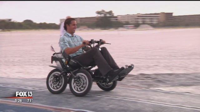 Veteran can enjoy beach again thanks to custom-built wheelchair