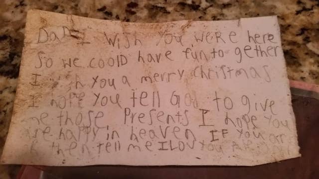Family finds balloon sent from little boy to his daddy in heaven