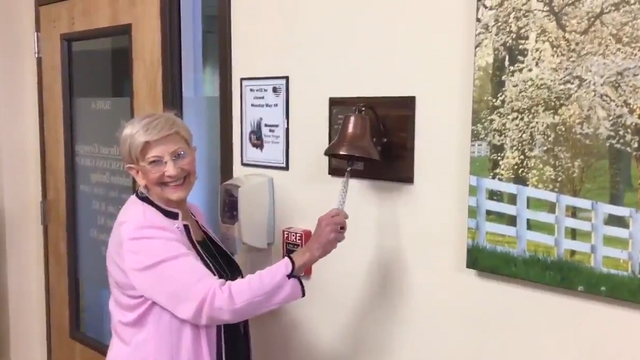 Georgia first lady Sandra Deal rings bell to signal end of treatment