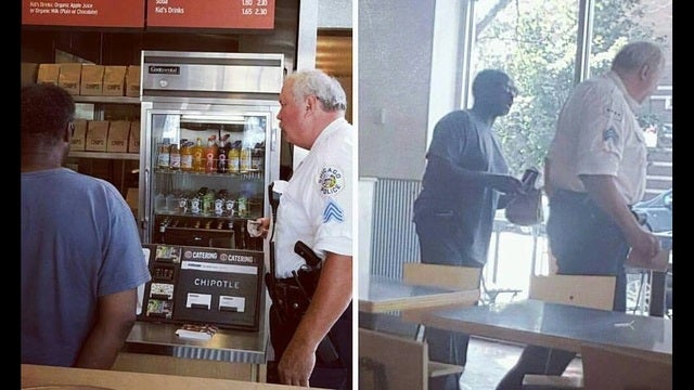 Chicago cop praised for buying homeless man Chipotle