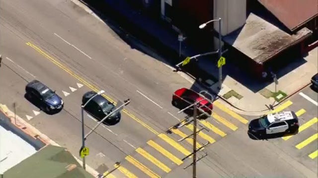 Police pursue reported stolen vehicle in the South LA area