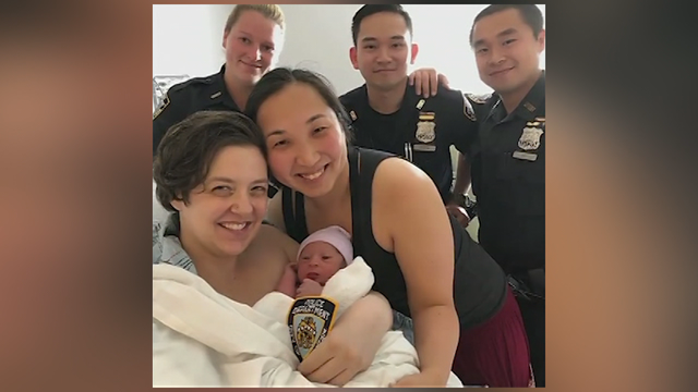Woman gives birth in Times Square