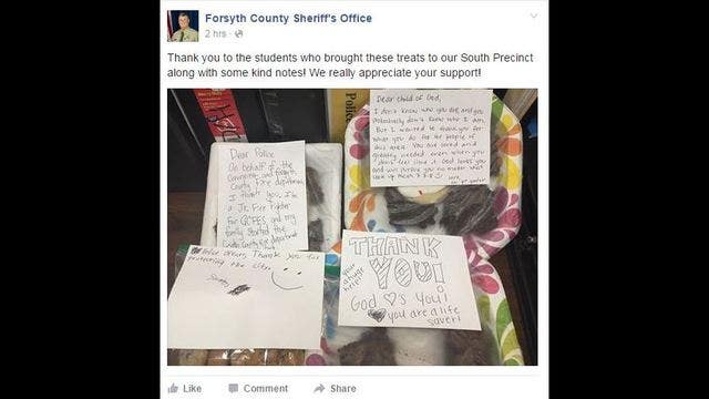 Thankful Students Show Appreciation to Forsyth County